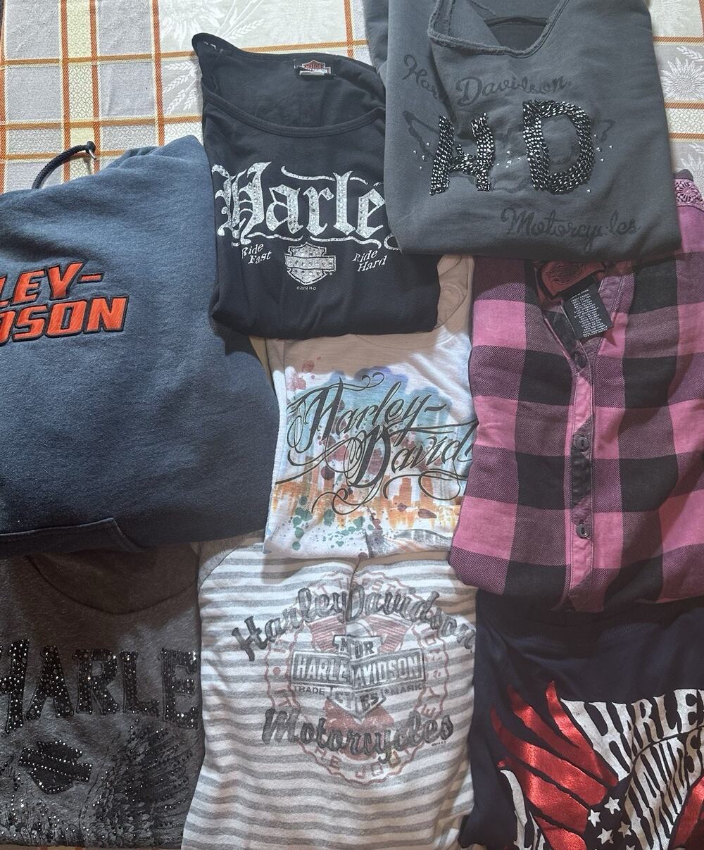 Harley Davidson Ladies Size Large T-Shirt Hoodie L/S Bundle Lot